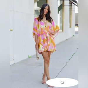 NWT kimono tie waist dress